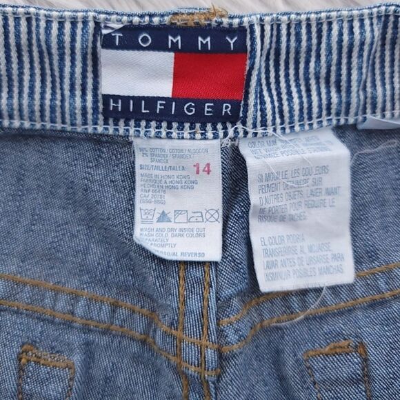Tommy Hilfiger Womens Size 14 Stretch Blue Denim Jean Shorts - Picture 6 of 7